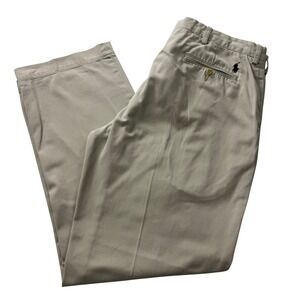 Polo Ralph Lauren Preston Pant Mens 38x32 Tan Khaki Cotton Chino Straight Leg